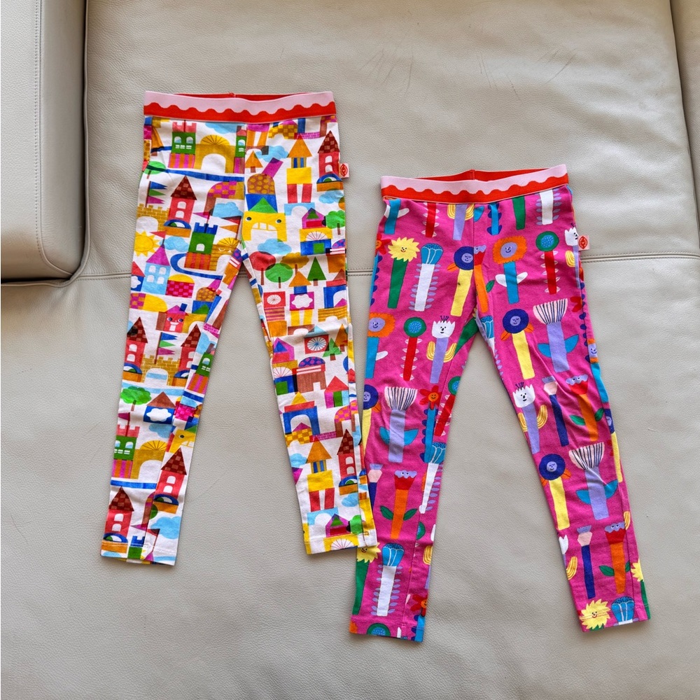 Lot 2 Halcyon Nights Night Colorful Kids Leggings - Australian Brand Size 5 $70